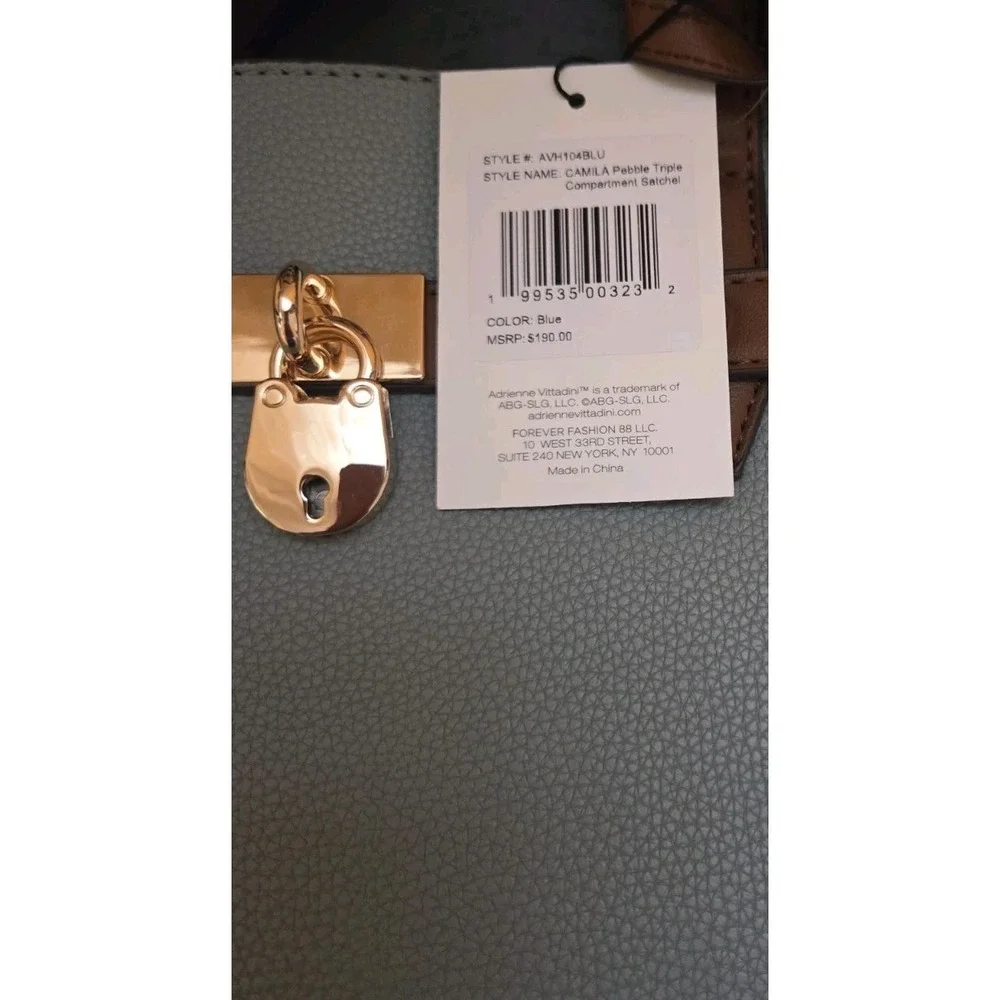 Beautiful NWT ADRIENNE VITTADINI Compartment Satchel Handbag + Pouch MSRP $190‎